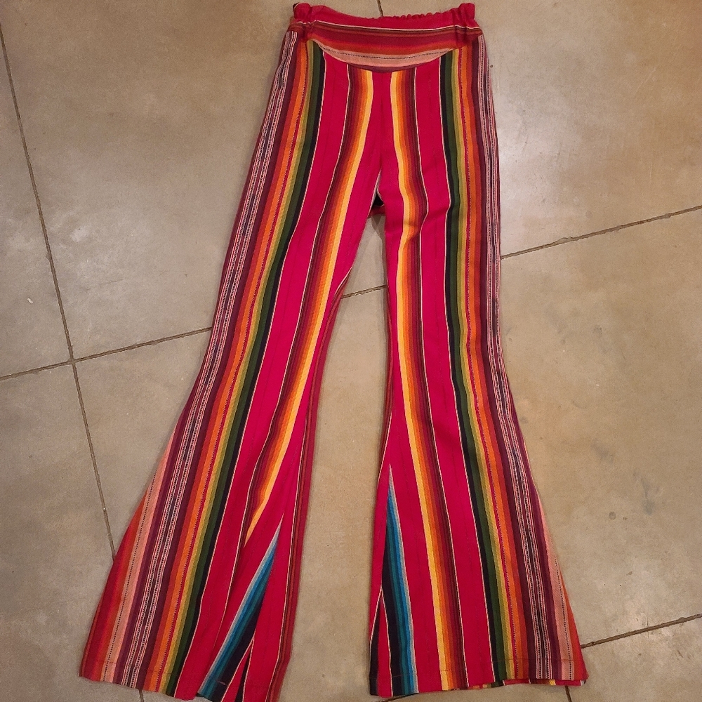 Silverado red serape Nicole bell bottoms NWT